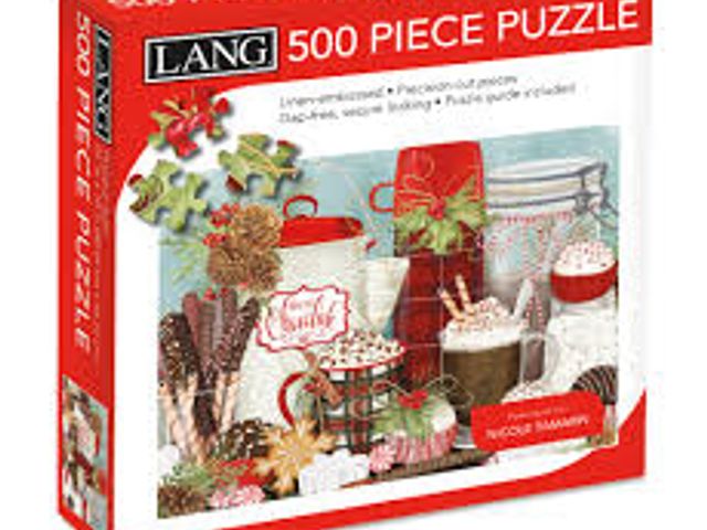 Lot 499-211 - LANG 500 pc Puzzle -Cup of Cocoa
Featuring art from Nicole Tamarin