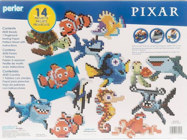 Lot 499-297 - PIXAR Finding Nemo Perler Beads; 4550 beads, 1 pegboard, ironing paper, pattern sheet with instructi...