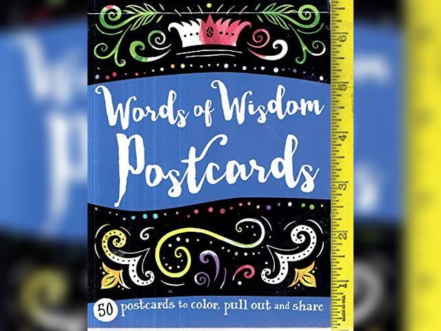 Lot 499-506 - Words of Wisdom Postcards by Kane Miller. Color an uplifting quote and picture, tear out, and send t...