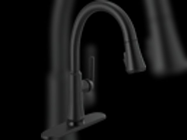 Lot 499-405 - Delta Single Handle Pull-Down Kitchen Faucet with Touch2O® Technology in Matte Black. retails for ar...