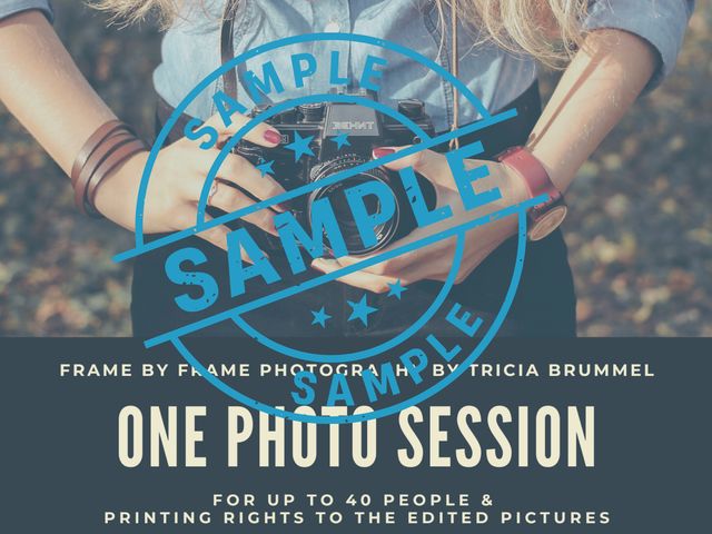 Lot 499-77 - One Photo Session by Frame by Frame Photography
for up to 40 people, includes the rights to edited p...