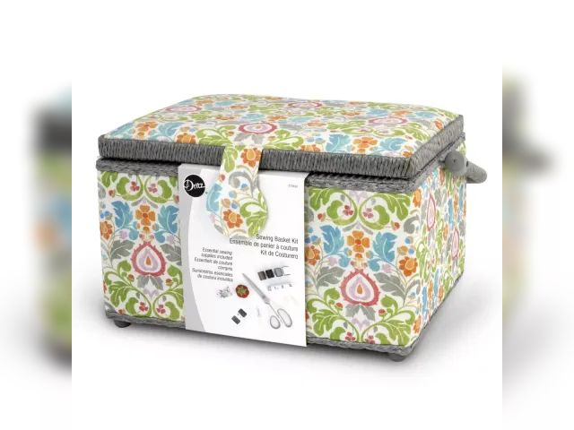 Lot 499-10039 - Dritz Sewing Basket Kit
Regularly sold for 31.99 
Includes: scissors, tape measure, seam ripper, thi...