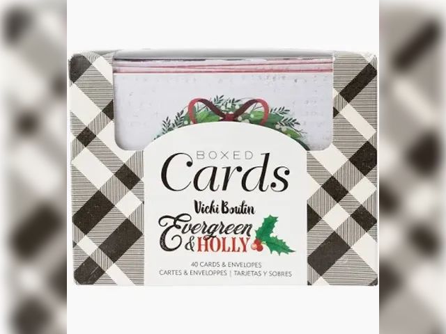 Lot 499-227 - Boxed Cards by American Crafts- Vicki Boutin Evergreen &amp; Holly
40 cards and envelopes