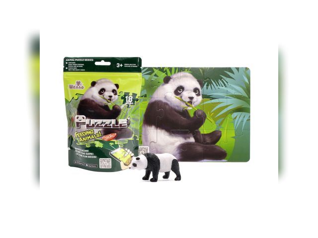Lot 499-202 - Wenno Puzzle+   Giant Panda Figurine, Puzzle and AR game
puzzle size: 9"x13"