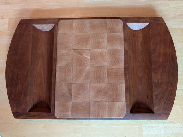 Lot 499-217 - Cheese and cracker tray that was handcrafted by Bob Elzinga! This beautiful piece was made with cher...