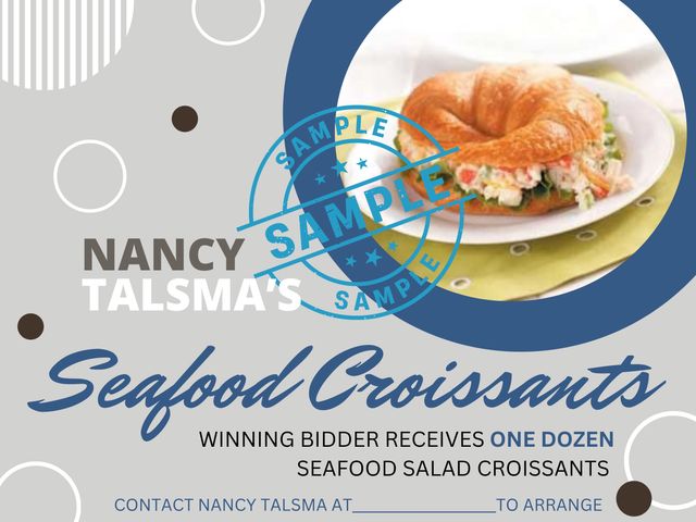 Lot 499-27 - One Dozen Seafood Salad Croissants From Nancy Talsma.