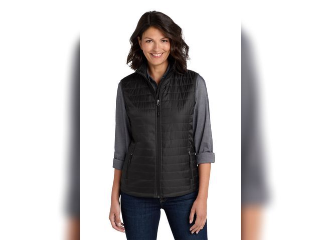 Lot 499-268 - Port Authority Women’s Packable Puffy Vest Color: Deep Black Size: Women’s Small
Available to be emb...