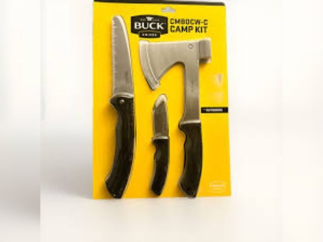 Lot 499-274 - Buck Knives Camp Kit- Folding Saw, Fixed Blade, Axe
CMBOCW-C Includes:
844 Folding Saw: Blade: 6" sa...