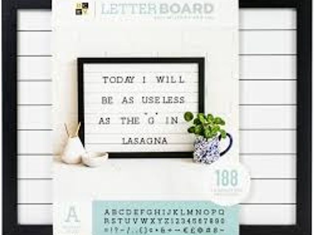 Lot 499-245 - Letter Board- 20" x 16"
188 characters included