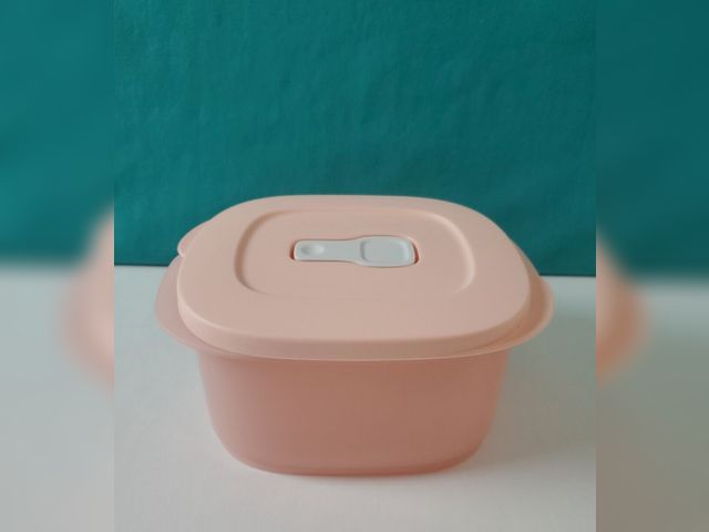 Lot 499-517 - Tupperware Crystalwave PLUS Rectangular Container.  In peach.  3 1/4 cup. Great for fridge to microw...