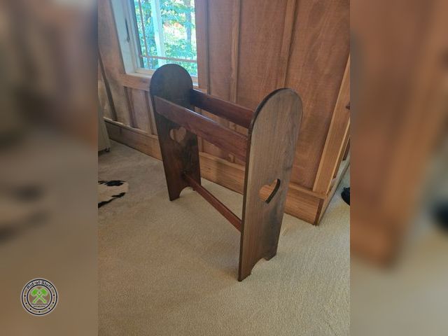 Lot 53-598 - Wooden Quilt Rack with Heart Cutout