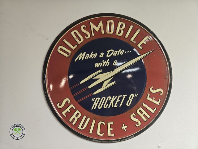 Lot 53-672 - Metal Oldsmobile Parts and Service Wall Sign - Approx 12"