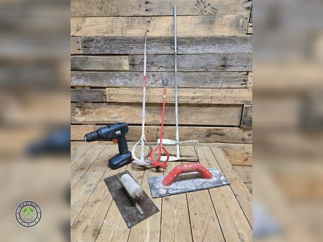 Lot 53-2038 - Battery Powered Drill, Cement Drill Attachements