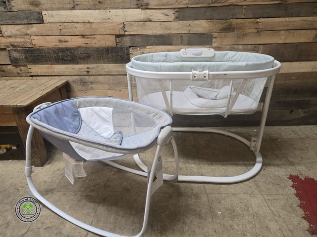 Lot 53-813 - Baby Basinet and Ingenuity Baby Rocker Sleeper - Good Condition