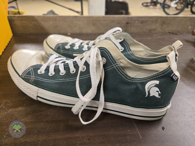 Lot 53-994 - Men's Size 13 Michigan State University MSU Converse Style Shoes - Great condition.