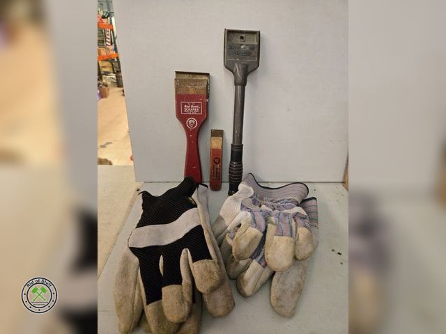 Lot 53-519 - Lot of Various Hand Scrapers and Work Gloves (B5B)