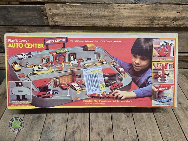 Lot 53-3100 - Vintage Play and Carry Auto Center with Original Box - In good condition.