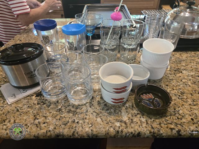 Lot 53-538 - Lot of Misc Barware glasses/wine glasses, and more - Must bring own boxes to load and remove items.