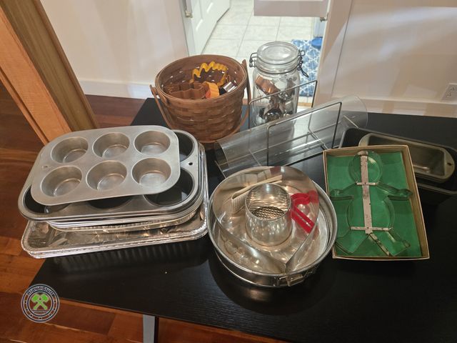 Lot 53-562 - Cookie Baking Lot - Includes: Vintage Metal Cookie Cutters, large Gingerbread cookie cutter with ori...