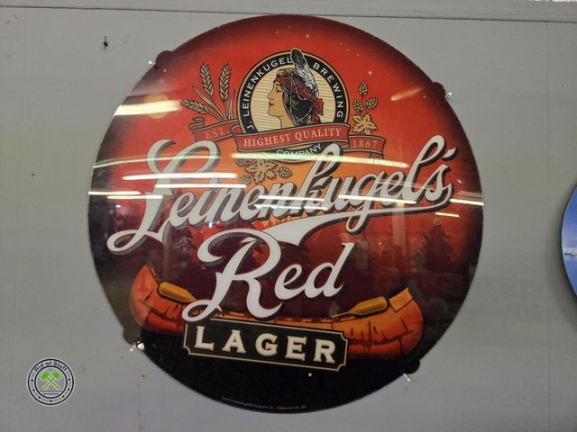 Lot 53-581 - Round Plastic Leinenkugels Red Lager Beer Bar Advertising Piece - Measures: 17"