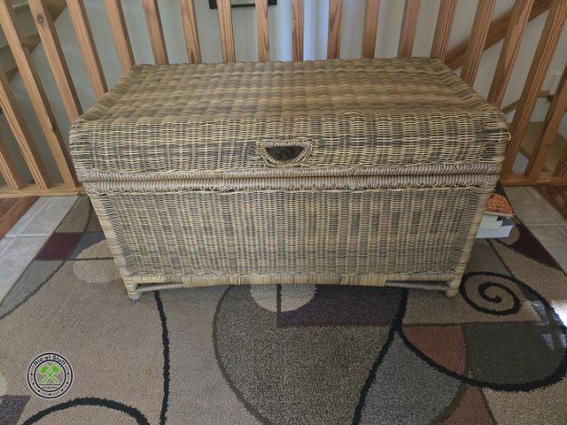 Lot 53-512 - Rattan Storage Chest - Measures: 36"x18"x31" - Excellent Condition