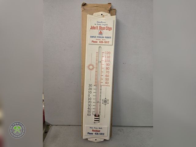 Lot 53-508 - Vintage metal Advertising Thermometer - Good condition. (B5B)