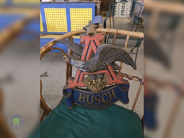 Lot 53-584 - Vintage Plastic Busch Beer Advertising Decor