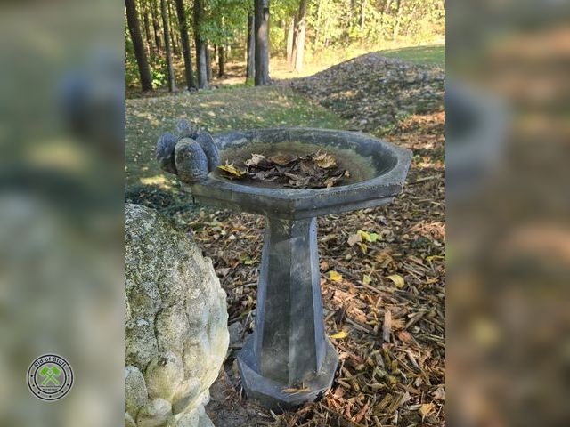 Lot 53-669 - Cement Bird Bath - Measures: 16"x24"