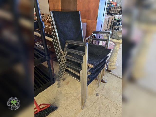 Lot 53-551 - Lot of (4) Metal Black Chairs