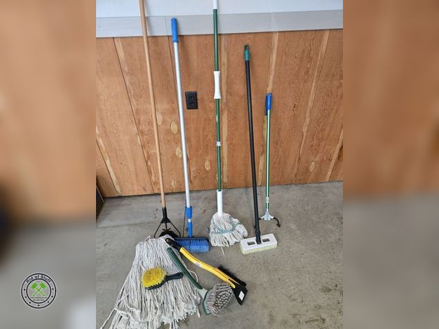 Lot 53-700 - Lot of Cleaning Hand Tools, Mops, Brooms, Brushes