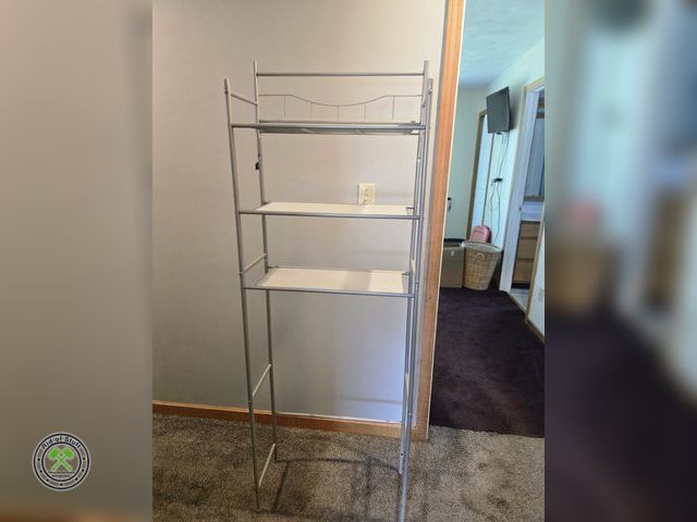 Lot 53-529 - Silver Metal Over the Toilet Shelf - Measures: 23"x10"x62"