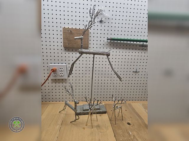 Lot 53-619 - Lot of Metal Reindeer Table Top Decorations