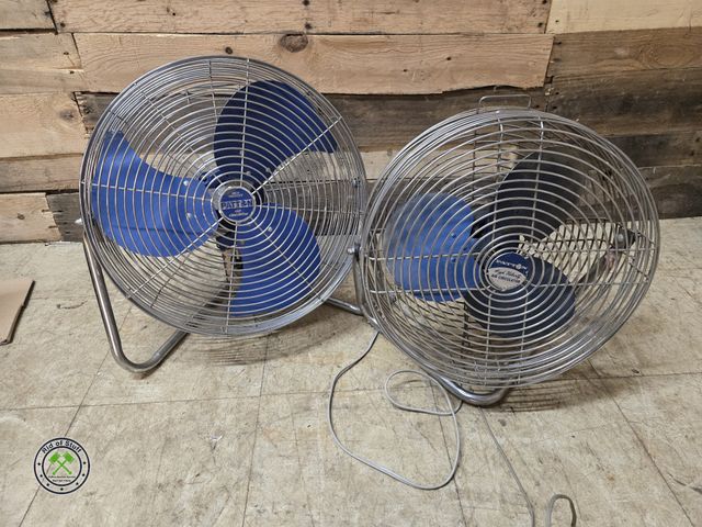Lot 53-974 - (2) Metal Air Circulators Fans - Both Work