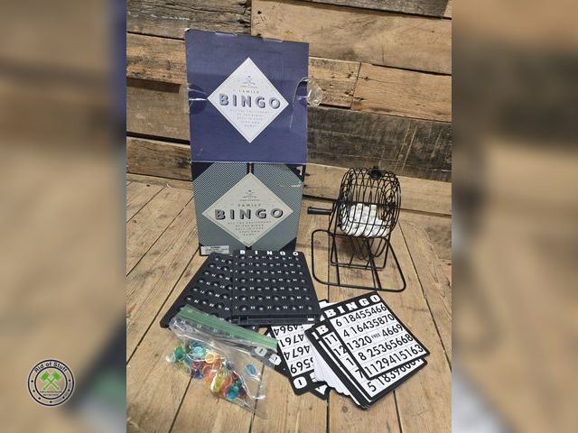 Lot 53-943 - Family Bingo Ball Roller with Bingo Balls, Cards (B5M)