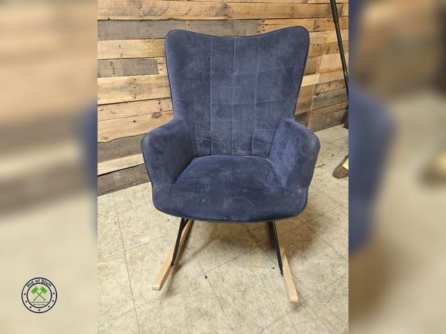 Lot 53-1022 - Navy Blue Rocking Chair - Very comfortable and sturdy - Would make a great nursery rocker