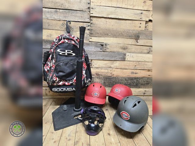 Lot 53-1027 - Baseball Lot - Includes: Boombah Bat Bag, Helmets, T-Ball Stand and more (C15F)