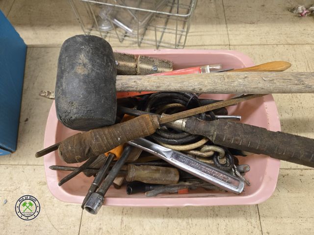 Lot 53-520 - Lot of Assorted Hand tools - Includes: Rubber Mallet, Socket Wrench, Metal Files, and tons more (B5B...
