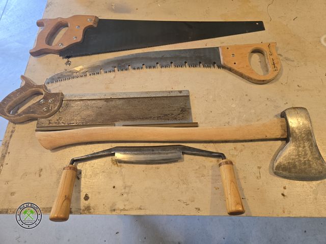 Lot 53-684 - Lot of Vintage Hand Saws and Hatchets
