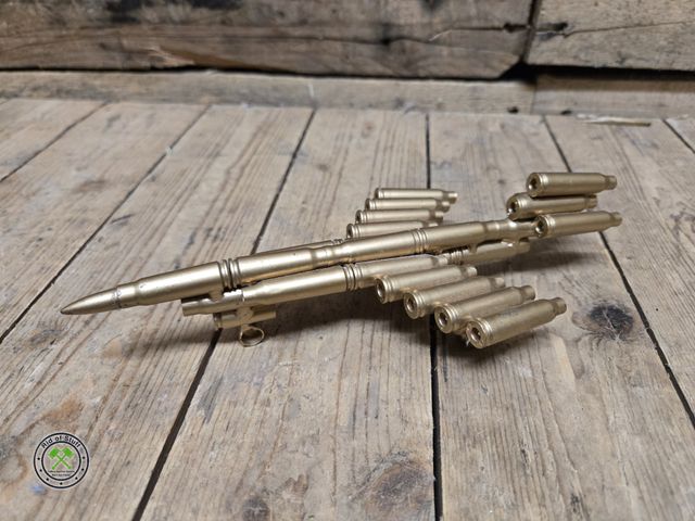 Lot 53-1041 - Amazing handmade Airplane out of bullet shells! Measures: 8" (C15B)