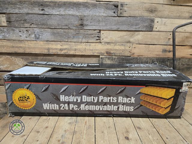 Lot 53-980 - New! Heavy Duty Parts Rack with 24 removable bins (C16F)