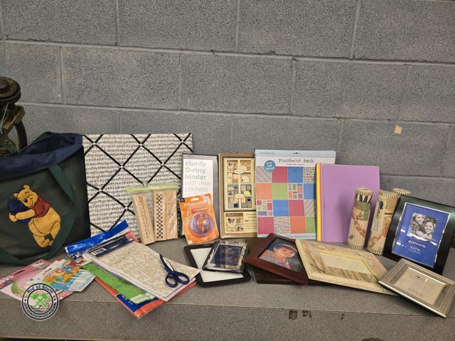Lot 53-997 - Large lot of misc Crafting Items, Scrapbooking paper, Stickers, Tools, and more