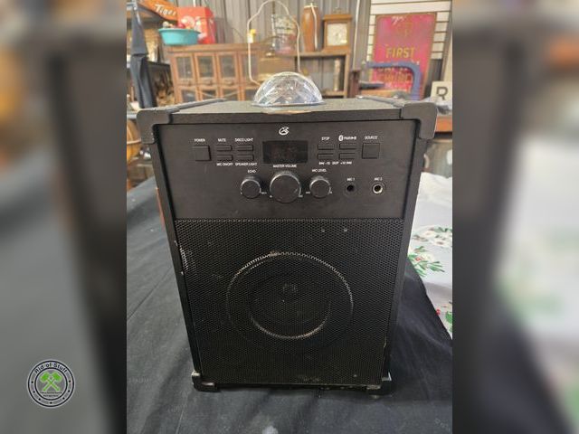 Lot 53-512 - GPX Bluetooth Karaoke Speaker with Party Light Feature.  Works - Microphone jacks need fixed. No pow...