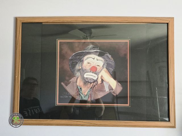 Lot 53-557 - Original Signed and Numbered Emmett Kelly Clown Photo 34/500. Owner was there when Emmett retired an...