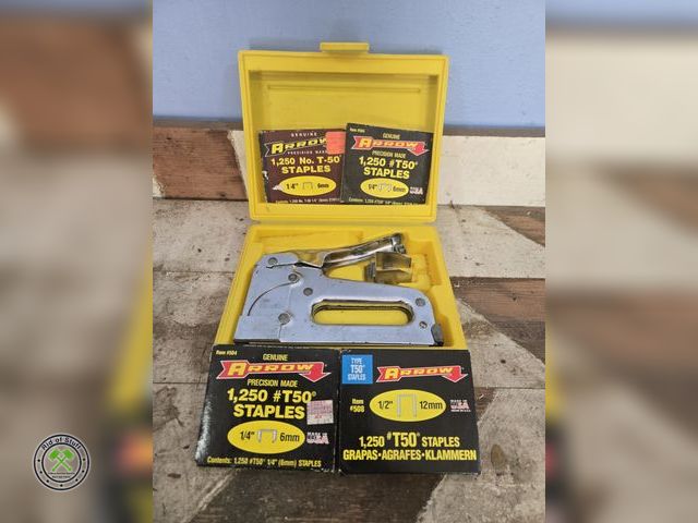 Lot 53-583 - Arrow T50 Hand Stapler with Case and boxes of Staples