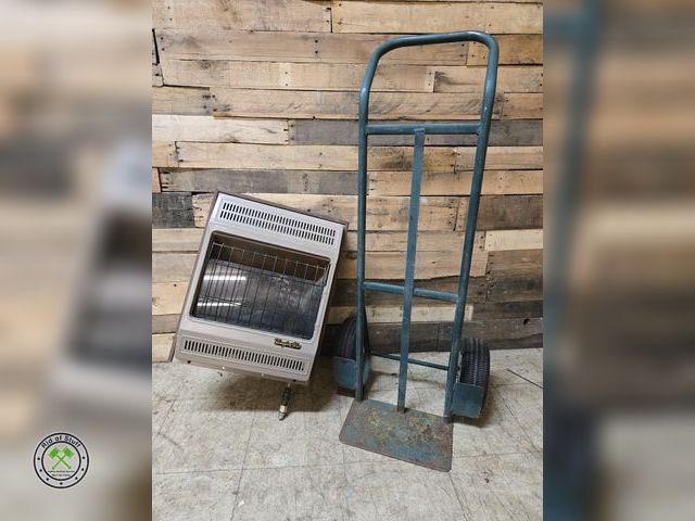 Lot 53-831 - 2 Wheel dolly Cart and Gas Hook up Room Heater