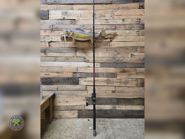 Lot 53-816 - Walleye Taxidermy Wall Mount and Power Plus Trophy Class Fishing Pole