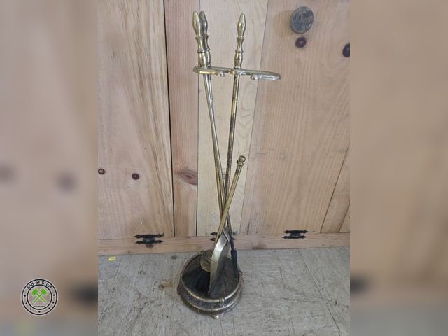 Lot 53-506 - Gold Metal Fireplace Tool Kit