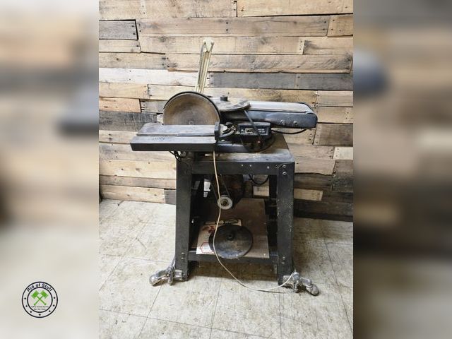 Lot 53-1011 - Belt and Disc Sander - Electric - Powers On. On Casters.