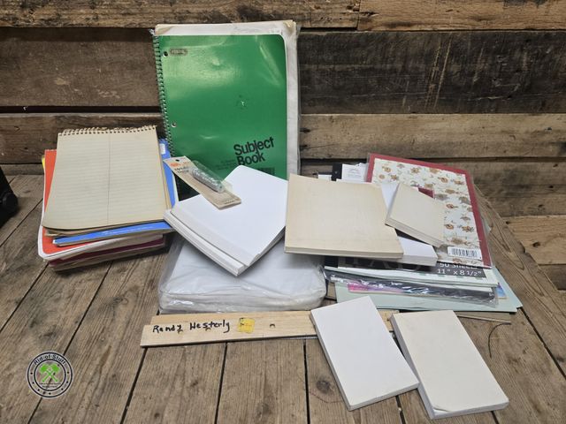 Lot 53-946 - Stationary Lot - Several Notepads/Books, Blank White Paper and Stationary Sets (B5)