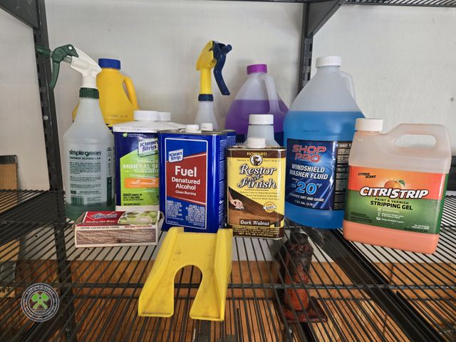 Lot 53-694 - Lot of Misc Cleaners, Paint Strippers, Fuel Cleaner, Windshield Washer Fluid and more! Bring a box t...